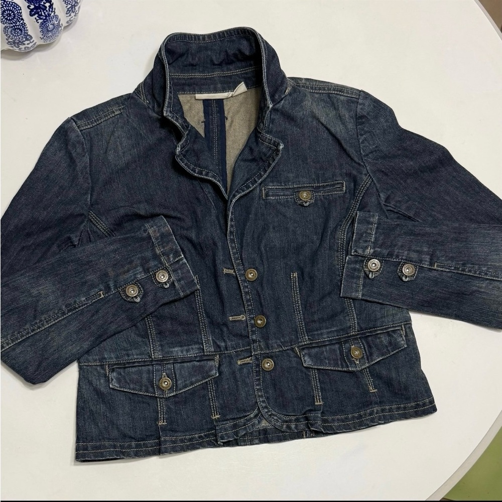 DKNY like new Tailored Jean Jacket Womens size L